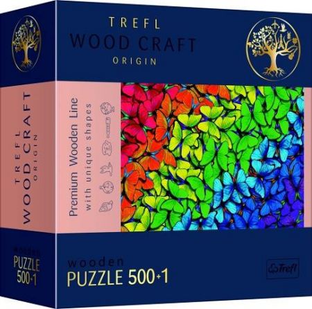 Puzzle dřevěné Duhoví motýli 501 dílků