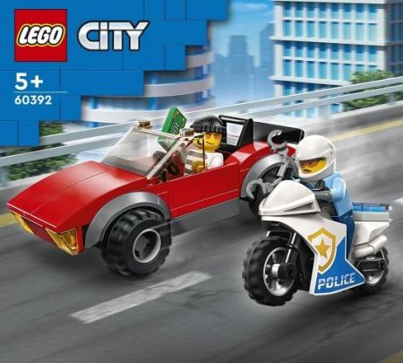 LEGO® City 60392 Honička auta s policejní motorkou