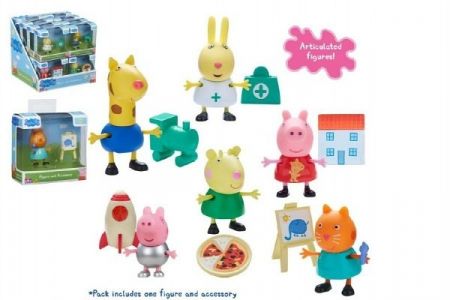 Prasátko Peppa figurka s doplňky plast 6cm asst mix druhů v krabičce