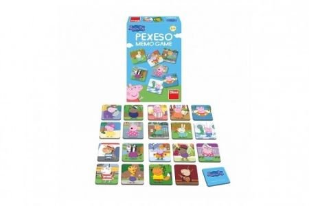 Pexeso 48 pevných kartiček Prasátko Peppa/Peppa Pig společenská hra v krabičce 12x18x3,5cm