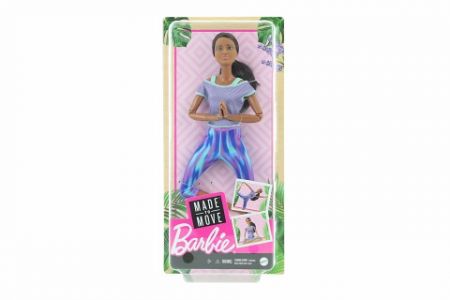 Barbie v pohybu - černovláska ve fialovém topu