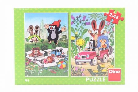 Puzzle Krtek se raduje 2x48 dílků