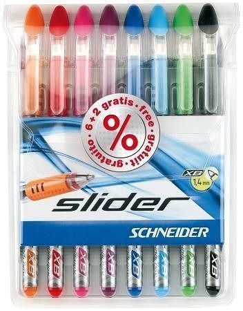 Ballpoint pen set, 0,7 mm, SCHNEIDER &quot;Slider XB&quot;, assorted colours