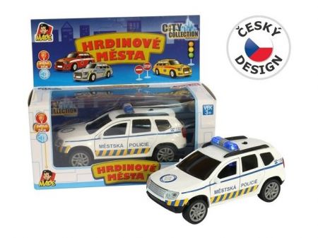 SUV Policie se světlem a zvukem 5x10x4cm