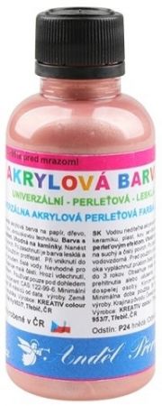 Univerzální akrylové barvy lesklé 50g, perleťové - 10. HNĚDÁ (MĚDĚNÁ) PERLEŤOVÁ