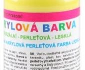 Univerzální akrylové barvy lesklé 50g, perleťové - 2. ŽLUTÁ PERLEŤOVÁ