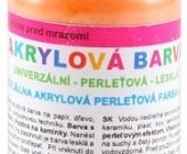 Univerzální akrylové barvy lesklé 50g, perleťové - 3. ORANŽOVÁ PERLEŤOVÁ