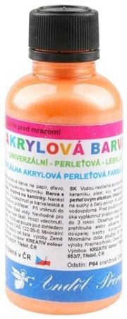 Univerzální akrylové barvy lesklé 50g, perleťové - 3. ORANŽOVÁ PERLEŤOVÁ