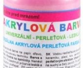 Univerzální akrylové barvy lesklé 50g, perleťové - 4. SVĚTLE RŮŽOVÁ PERLEŤOVÁ