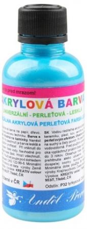 Univerzální akrylové barvy lesklé 50g, perleťové - 7. TYRKYSOVÁ PERLEŤOVÁ