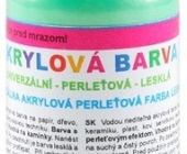 Univerzální akrylové barvy lesklé 50g, perleťové - 8. SVĚTLE ZELENÁ PERLEŤOVÁ