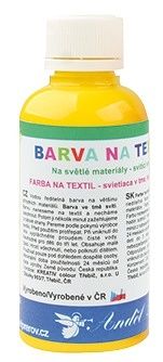 Barva na textil, na světlé materiály 50g   1. ŽLUTÁ