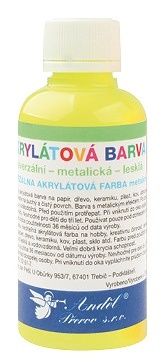 Barvy na textil, na světlé materiály, svítící ve tmě 50g - 1. NEON ŽLUTÁ