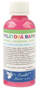 Univerzální akrylová barva lesklá, základní odstín 50 g - 4. RŮŽOVÁ