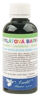 Univerzální akrylová barva lesklá, základní odstín 50 g - 12. ČERNÁ