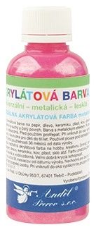 Univerzální akrylová barva lesklá, metalická 50g - 4. RŮŽOVÁ METALICKÁ