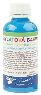 Univerzální akrylová barva lesklá, metalická 50g - 6. SVĚTLE MODRÁ METALICKÁ