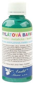 Univerzální akrylová barva lesklá, metalická 50g - 9. TMAVĚ ZELENÁ METALICKÁ