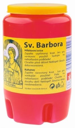 Hřbitovní svíčka olejová 120 g, sv. Barbora