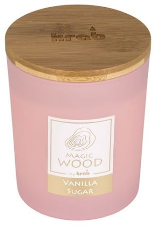 Svíčka MAGIC WOOD s dřevěným knotem - VANILLA SUGAR 300g