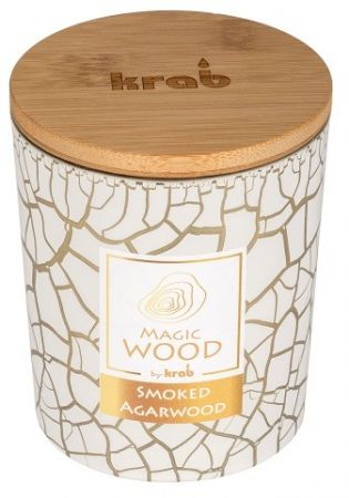 Svíčka MAGIC WOOD s dřevěným knotem - SMOKED AGARWOOD 300g