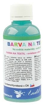 Barva na textil, na světlé materiály 50g   18. TYRKYSOVÁ