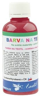 Barva na textil, na světlé materiály 50g   20. VÍNOVÁ