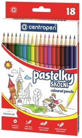 Pastelky školní 18 ks, Centropen