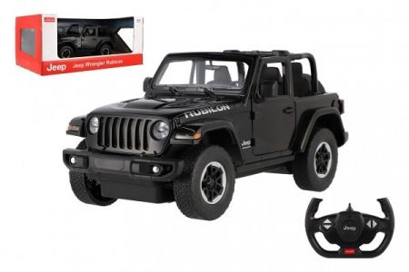 Auto RC Jeep Wrangler Rubicon černý plast 29cm 2,4GHz na dálk. ovl. na baterie v krabici