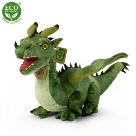 Plyšový drak zelený 40 cm ECO-FRIENDLY