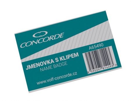 Jmenovka CONCORDE s klipem a špendlíkem