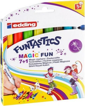 Dětské fixy EDDING Funtastics Magic Fun 13,sada 8 barev pro menší děti