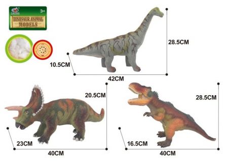 Dinosaurus měkký 3 druhy 42 cm