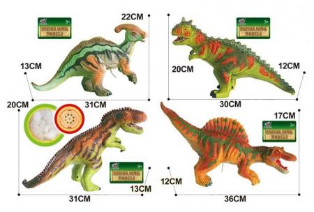 Dinosaurus měkký 4 druhy 38 cm