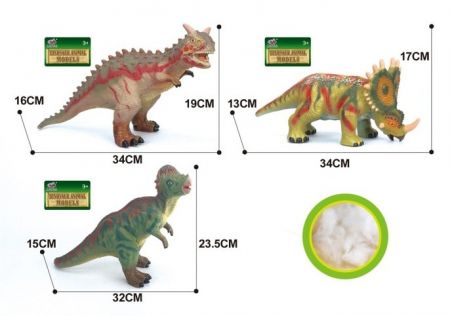 Dinosaurus měkký 3 druhy 34 cm