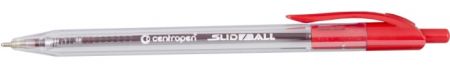 CENTROPEN Propiska jednorázová SlideBall Clicker červený 2225 0,3mm