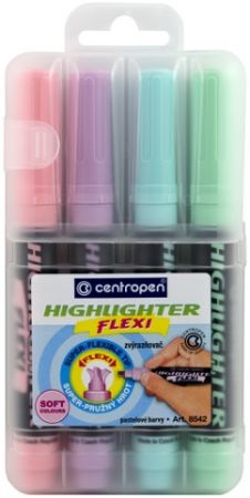 CENTROPEN Zvýrazňovač 8542/4 FLEXI pastelový