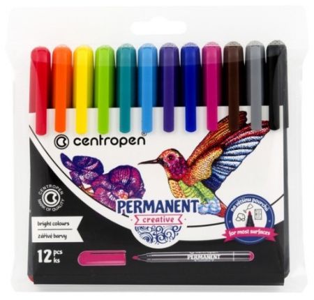 CENTROPEN Popisovač Permanent Creative 12 barev 2896/12