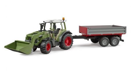 BRUDER 02182 (2182) Traktor Fendt Vario 211 s čelním nakladačem a sklápěcím přívěsem