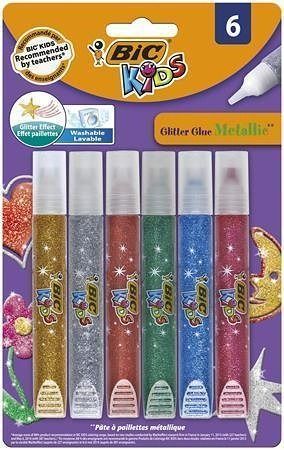 Glitter lepidlo &quot;Metallic Glitter&quot;, 6 různých barev, BIC 893269