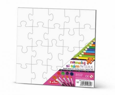 EFKO - Namaluj si sám puzzle Čtverec - kreativní puzzle bez potisku