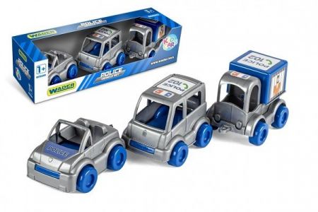 Auto policejní Kid Cars 3ks plast 10cm v krabičce 30x8x10cm 12m+ Wader