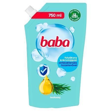 Tekuté mýdlo, tea tree oil, antibakteriální, náhradní náplň, 750 ml, BABA 68830770