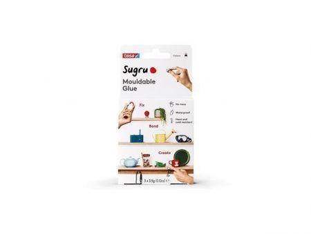 Lepicí hmota &quot;Sugru&quot;, černá, bílá, šedá, 3 x 3,5 g, TESA