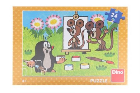 Puzzle Krtek malířem 24 dílků