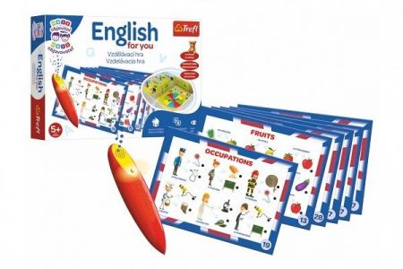 Malý objevitel English for you + kouzelná tužka edukační společenská hra v krabici 33x23cm