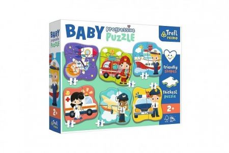 Puzzle baby Progressive Povolání a vozidla v krabici 31x24x6,5cm 24m+