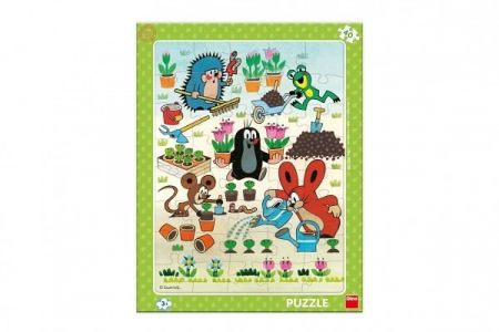 Puzzle deskové Krtek zahradník 37x29cm 40 dílků ve fólii