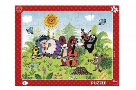 Puzzle deskové Krtek a kapela 29x37cm 40 dílků ve fólii