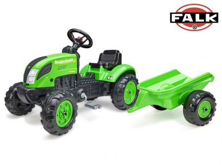 Falk Šlapací traktor 2057L Country Farmer s přívěsem - zelený